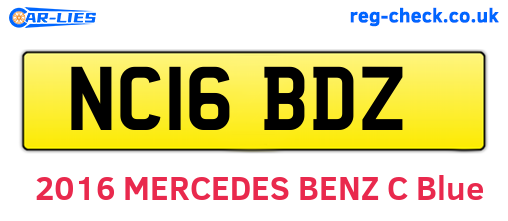 NC16BDZ are the vehicle registration plates.