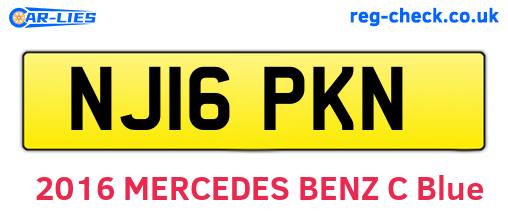 NJ16PKN are the vehicle registration plates.