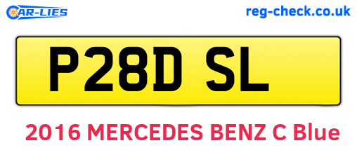 P28DSL are the vehicle registration plates.