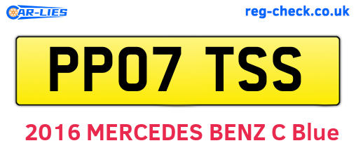 PP07TSS are the vehicle registration plates.