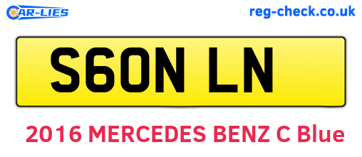 S60NLN are the vehicle registration plates.