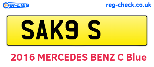 SAK9S are the vehicle registration plates.