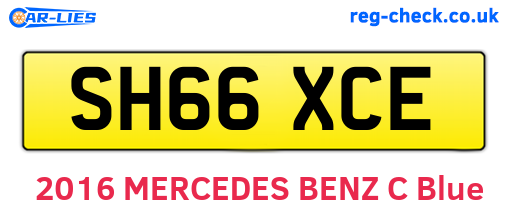 SH66XCE are the vehicle registration plates.