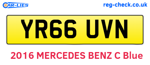 YR66UVN are the vehicle registration plates.