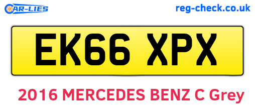 EK66XPX are the vehicle registration plates.