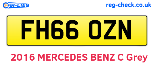 FH66OZN are the vehicle registration plates.
