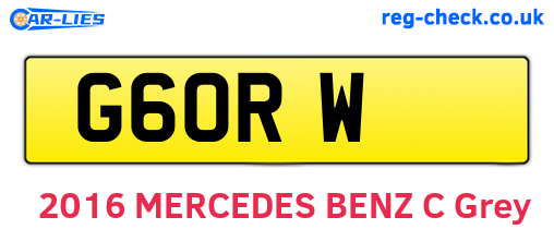 G6ORW are the vehicle registration plates.