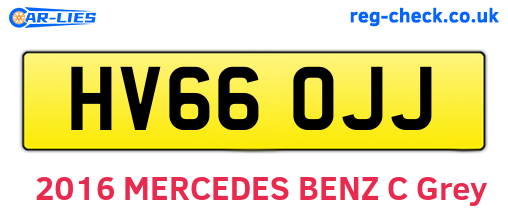 HV66OJJ are the vehicle registration plates.