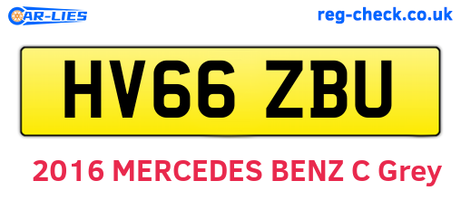 HV66ZBU are the vehicle registration plates.