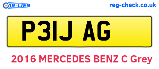 P31JAG are the vehicle registration plates.