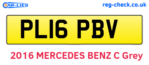 PL16PBV are the vehicle registration plates.