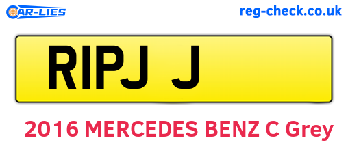 R1PJJ are the vehicle registration plates.
