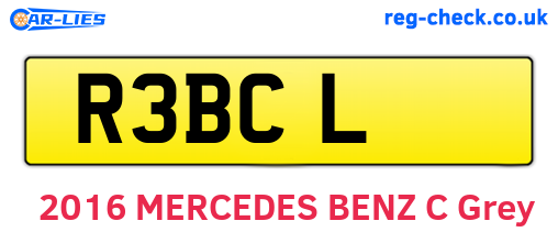 R3BCL are the vehicle registration plates.