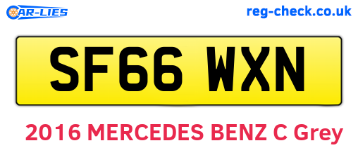 SF66WXN are the vehicle registration plates.