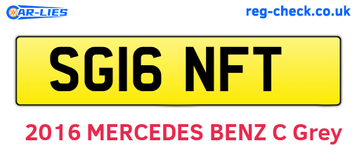 SG16NFT are the vehicle registration plates.