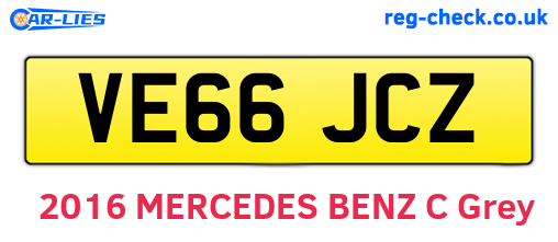 VE66JCZ are the vehicle registration plates.
