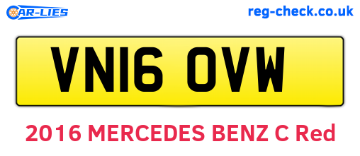 VN16OVW are the vehicle registration plates.