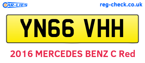 YN66VHH are the vehicle registration plates.