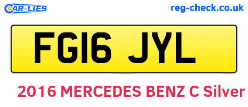 FG16JYL are the vehicle registration plates.