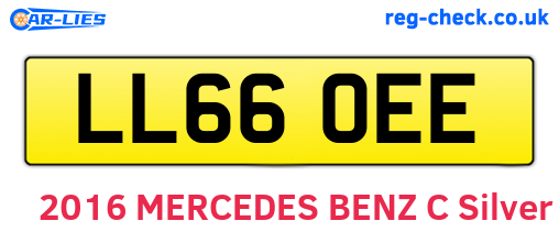 LL66OEE are the vehicle registration plates.