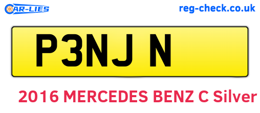 P3NJN are the vehicle registration plates.