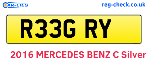 R33GRY are the vehicle registration plates.