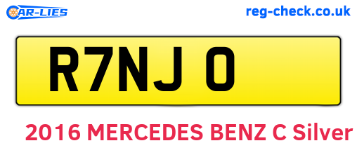 R7NJO are the vehicle registration plates.