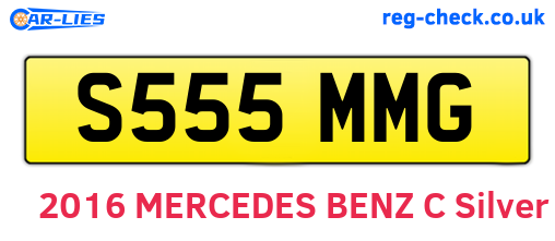 S555MMG are the vehicle registration plates.