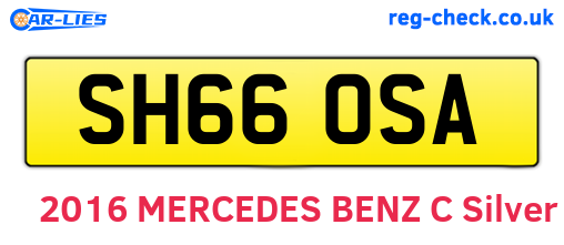 SH66OSA are the vehicle registration plates.