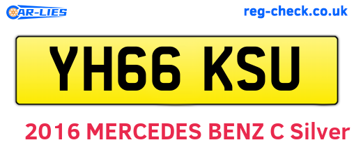 YH66KSU are the vehicle registration plates.
