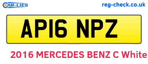 AP16NPZ are the vehicle registration plates.