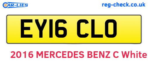 EY16CLO are the vehicle registration plates.