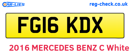 FG16KDX are the vehicle registration plates.