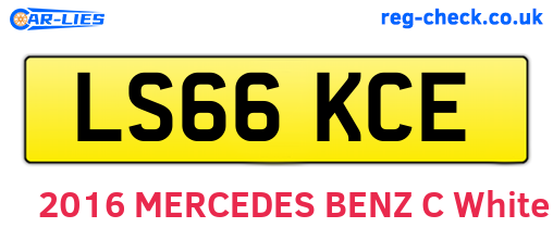 LS66KCE are the vehicle registration plates.