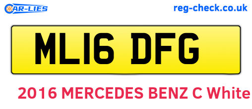ML16DFG are the vehicle registration plates.