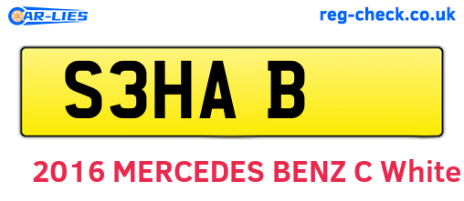 S3HAB are the vehicle registration plates.