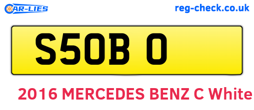 S5OBO are the vehicle registration plates.