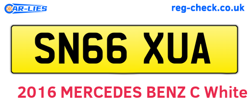SN66XUA are the vehicle registration plates.