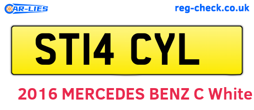ST14CYL are the vehicle registration plates.