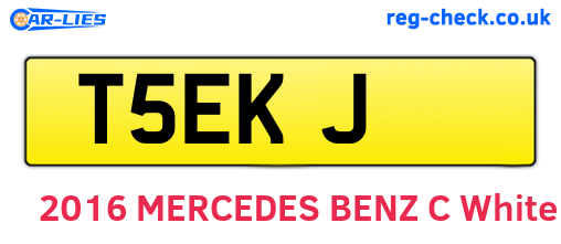 T5EKJ are the vehicle registration plates.