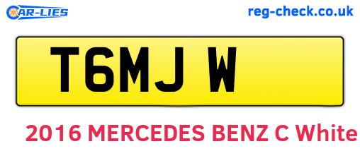 T6MJW are the vehicle registration plates.