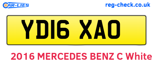 YD16XAO are the vehicle registration plates.
