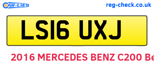 LS16UXJ are the vehicle registration plates.
