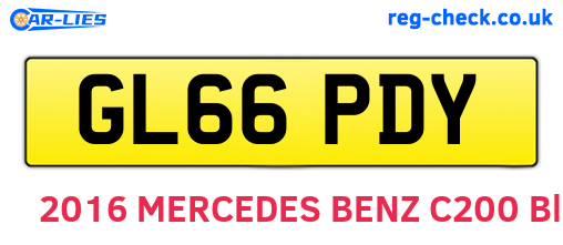 GL66PDY are the vehicle registration plates.