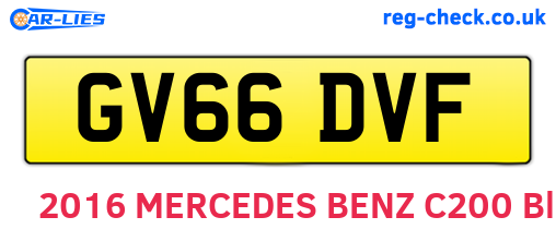 GV66DVF are the vehicle registration plates.