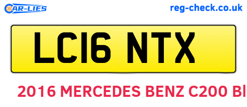 LC16NTX are the vehicle registration plates.