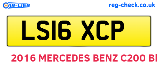 LS16XCP are the vehicle registration plates.