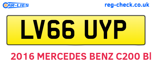LV66UYP are the vehicle registration plates.