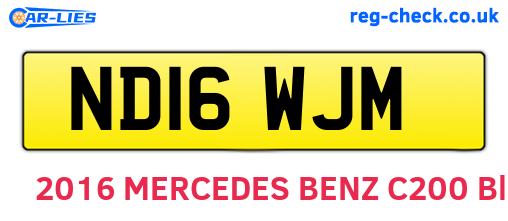 ND16WJM are the vehicle registration plates.