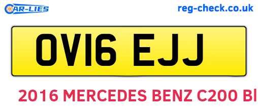 OV16EJJ are the vehicle registration plates.